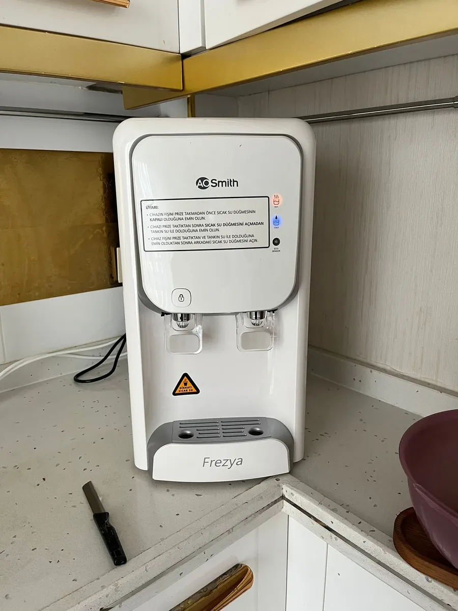 Adana ofis mutfağı A.O. Smith Frezya arıtmalı sebil kurulumu